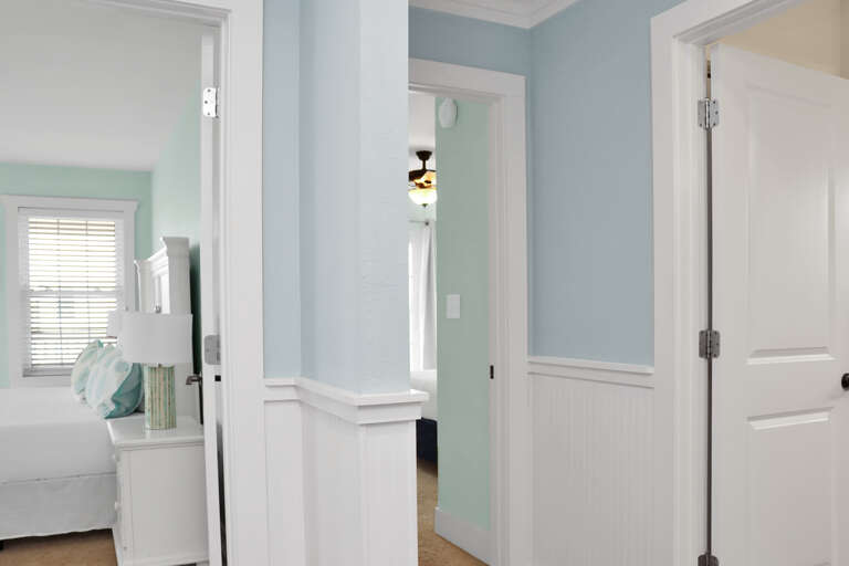 Upstairs Hallway with Bedrooms and Full Bath