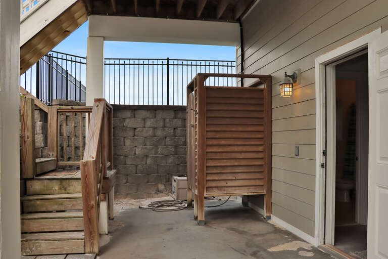 Outdoor Shower Under House