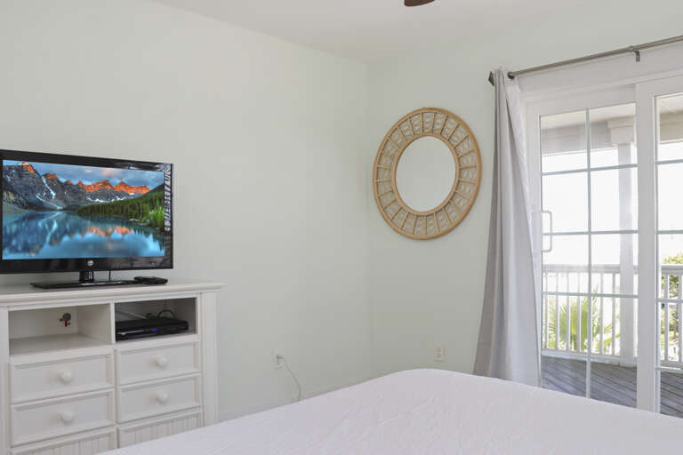 Bedroom 2 - TV and Deck View
