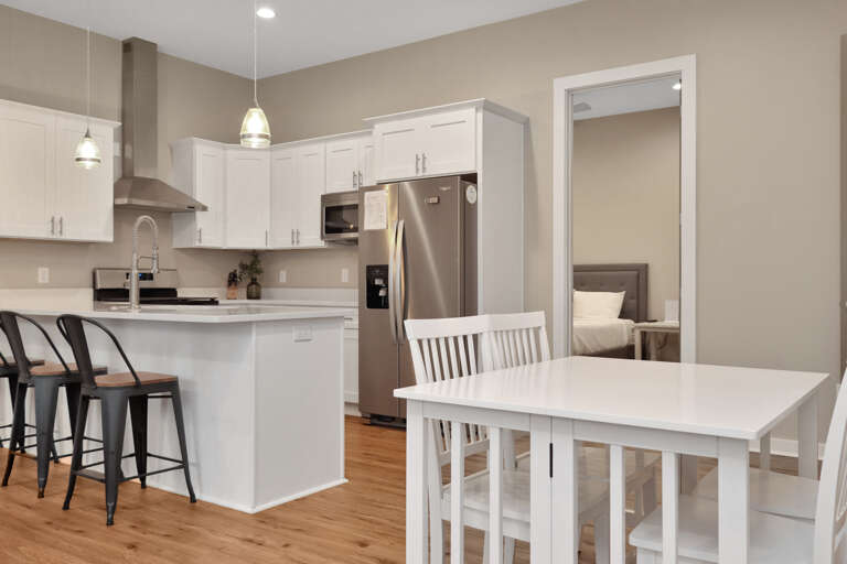 Dining Area and Kitchen with Bar Seating