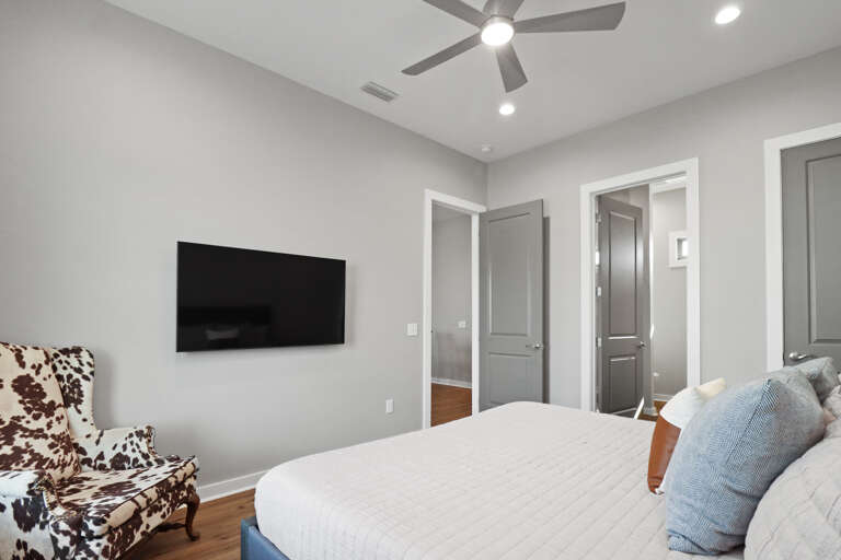 Bedroom 1 - Master Bedroom with TV and Master Bath