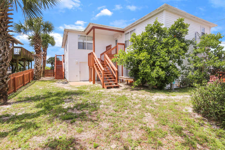 Backyard With Upstairs Access