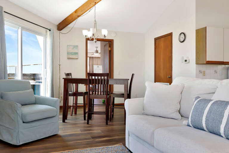 Living Room and Beach Front Dining Area