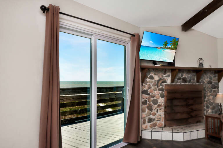 Living Room View onto Beach Front Deck