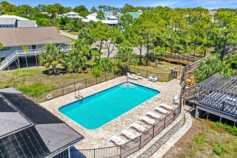Boardwalk Community Pool and Pergola Sundeck