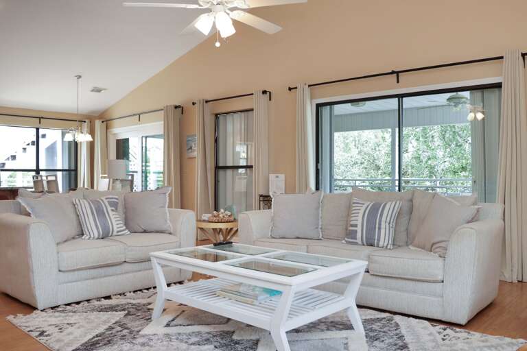 Living Room with Deck Views