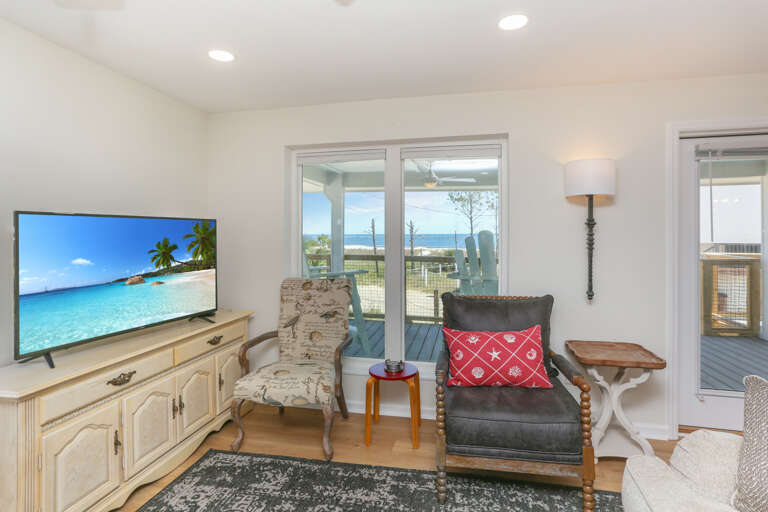 TV & Gulf Views from Living Room