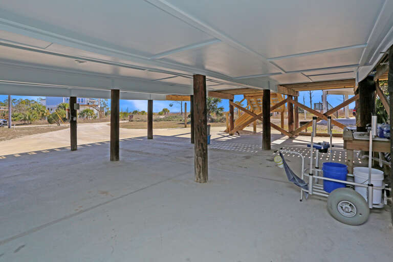 Covered Parking Under House