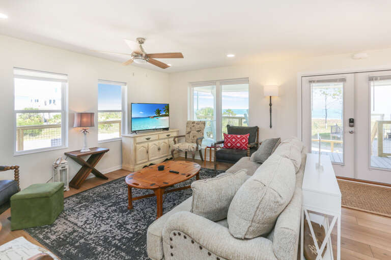 Gulf View Living Room Area with TV Gulf View Living Room Area with TV