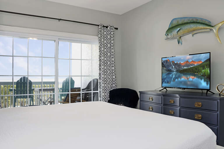 Bedroom 3 with Deck View and TV
