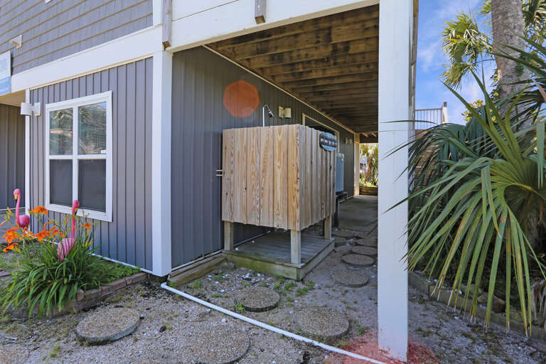 Outdoor Shower Under House