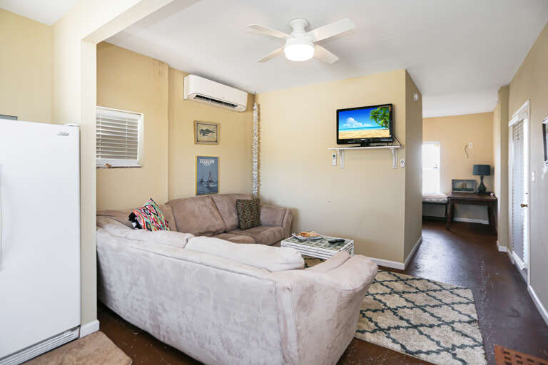 Ground Floor Separate Living Area - Sitting Area with TV & Refrigerator