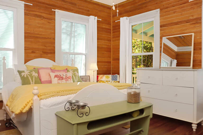 Bedroom 2 with a View onto Front Porch