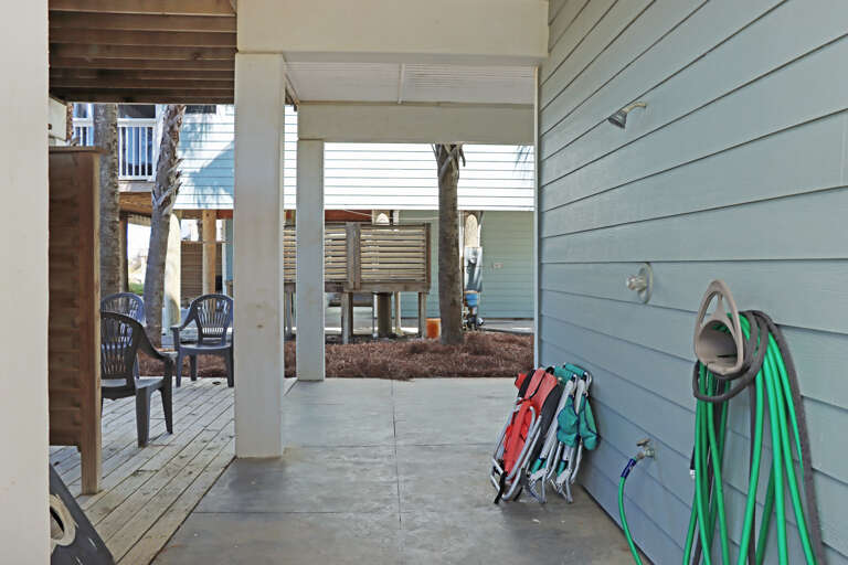 Open Outdoor Shower
