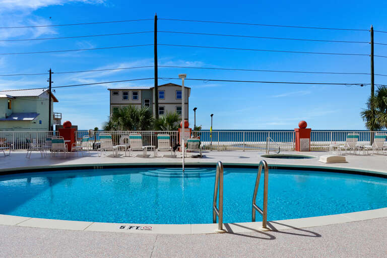 Community Pool Overlooking Beach