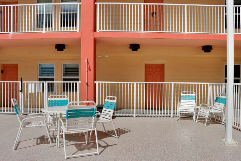 Patio Dining and Outdoor Shower