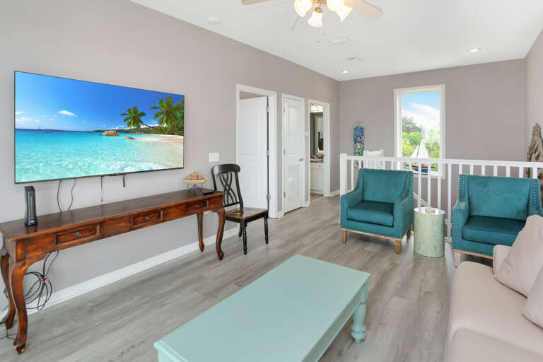 Large TV with Comfy Seating