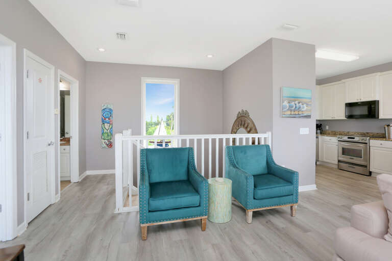 Living Room with Full Bath & Kitchen
