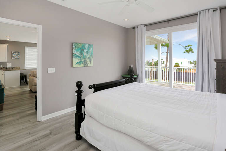 Bedroom 4 with View into Living Room