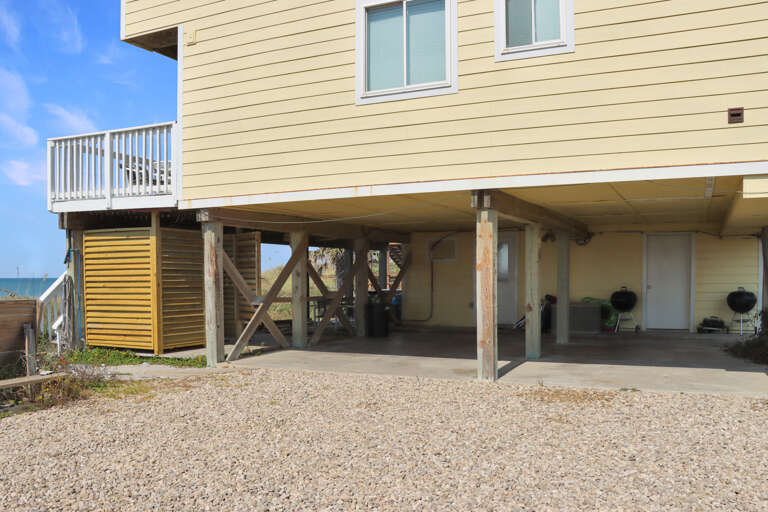 Parking and Outdoor Shower