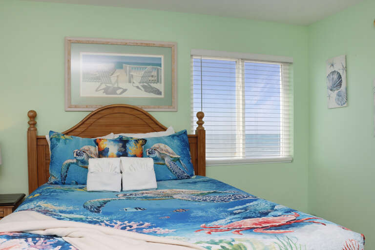 Bedroom 3 - Queen Bed and Beach View