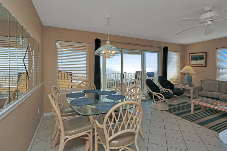 Gulf Front Dining Area View Gulf Front Dining Area View