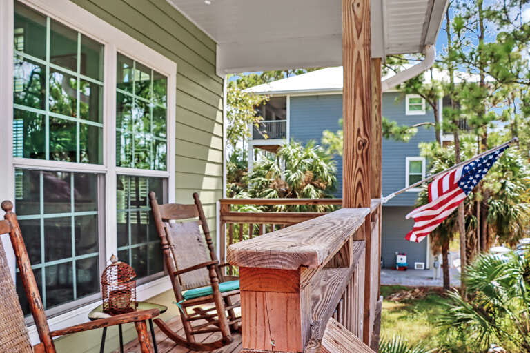 Covered Deck on Beachside of House