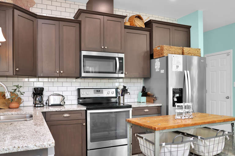 Kitchen with Rolling Island