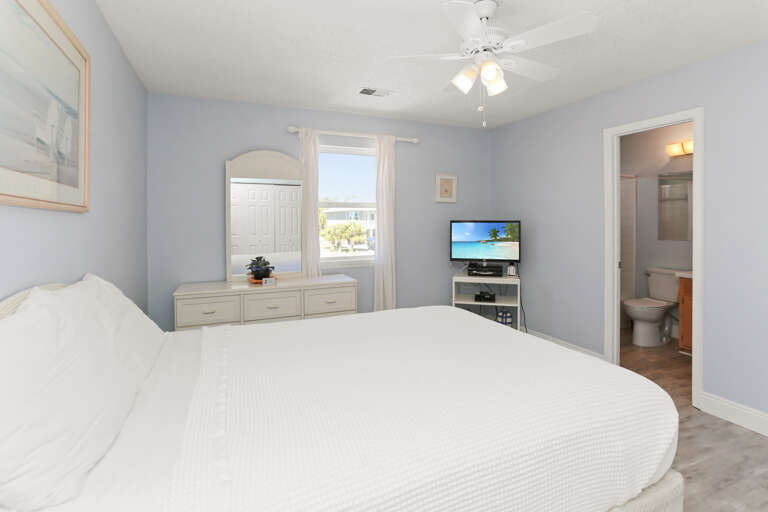 Bedroom 2 with Master Bath & TV