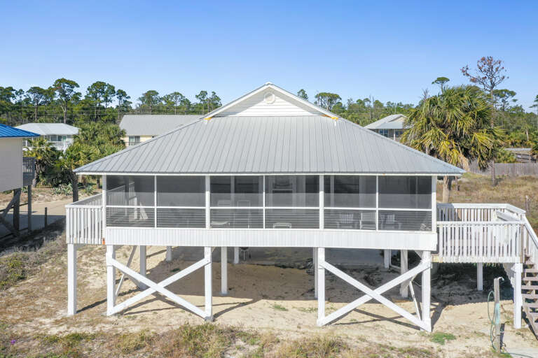Road's End - Beachside Exterior with Gulf Front Deck