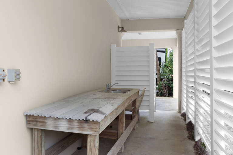 Fish Cleaning Area Under House