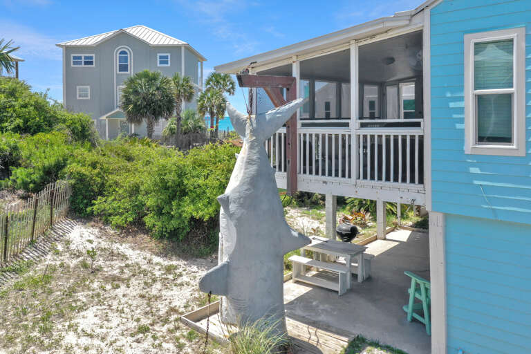 Step Inside Shark Shower to Wash Beach Sand