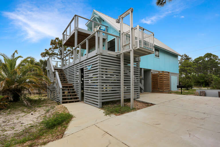 Main Entrance on First Floor Deck