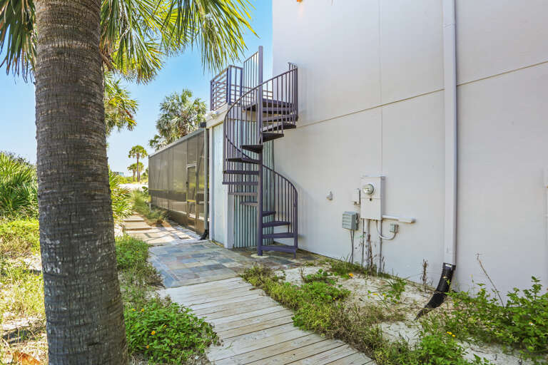 Spiral Stairs Accessing House