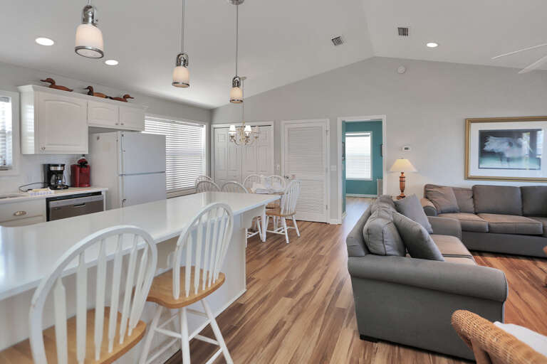 Kitchen, Dining & Living Area