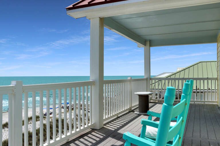 Top Floor Beachfront Deck - Covered and Uncovered