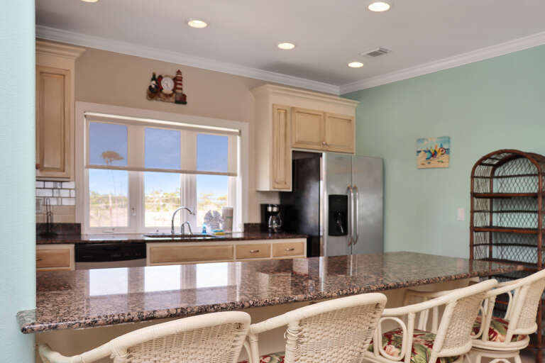 Kitchen with View of Bay