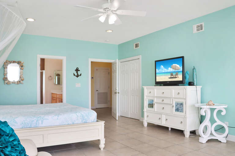 Bedroom 5 with TV and Master Bath