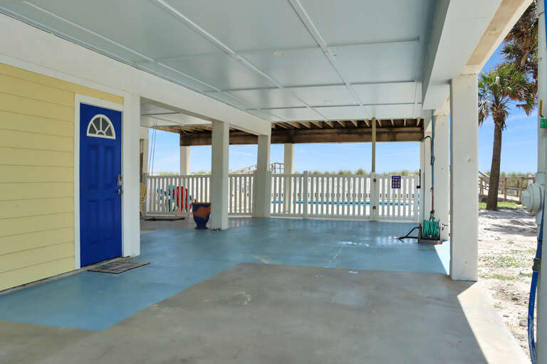 Covered Parking Under House