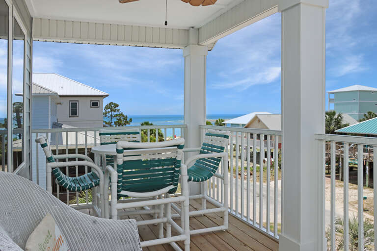 Covered Deck on Top Floor with Fan