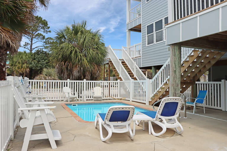 Main Deck Stairs Access Private Pool