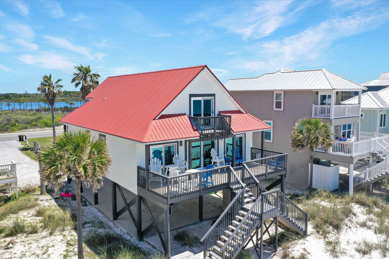 Beachside Exterior with Access from Deck to Beach