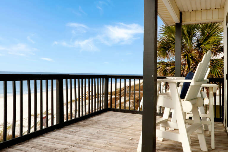 Beachfront Deck Off of Dining Area