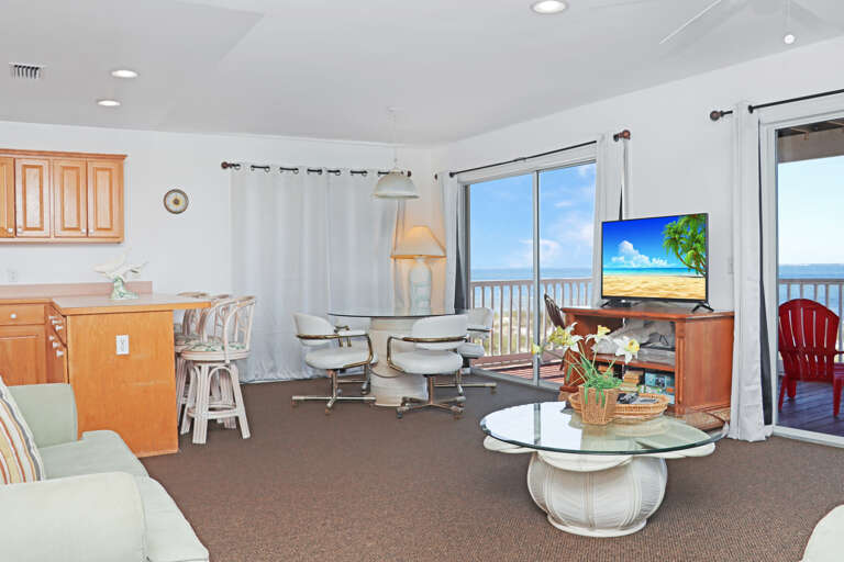 Beachfront Living Area with Kitchen and Dining Area Beachfront Living Area with Kitchen and Dining Area
