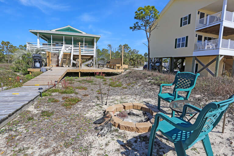 Beachside Exterior with Fire Pit
