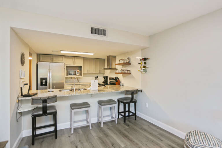 Kitchen with Bar Seating Kitchen with Bar Seating