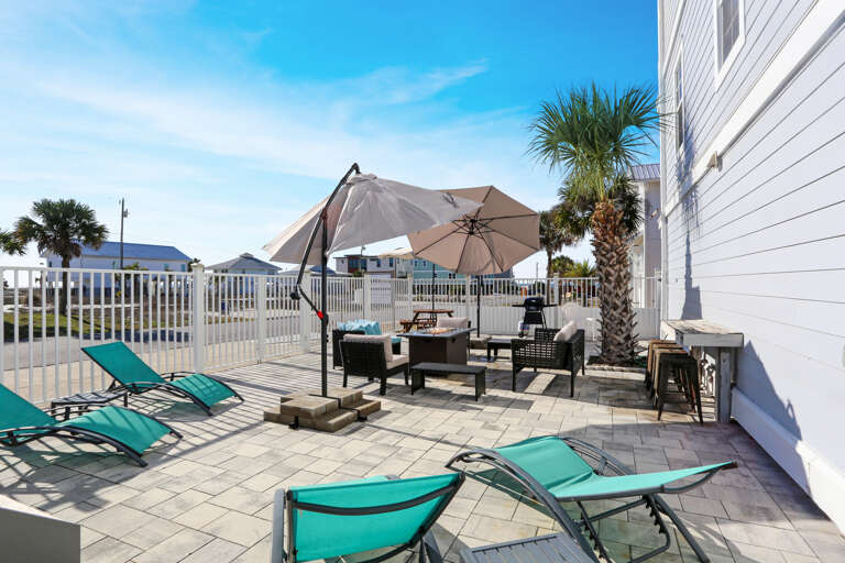 Gulf View Patio on Side of House
