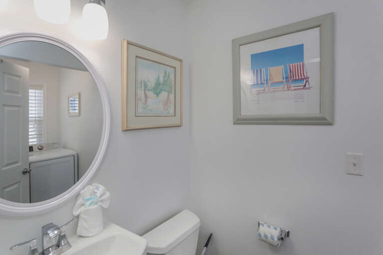 Main Floor Half Bath with Laundry