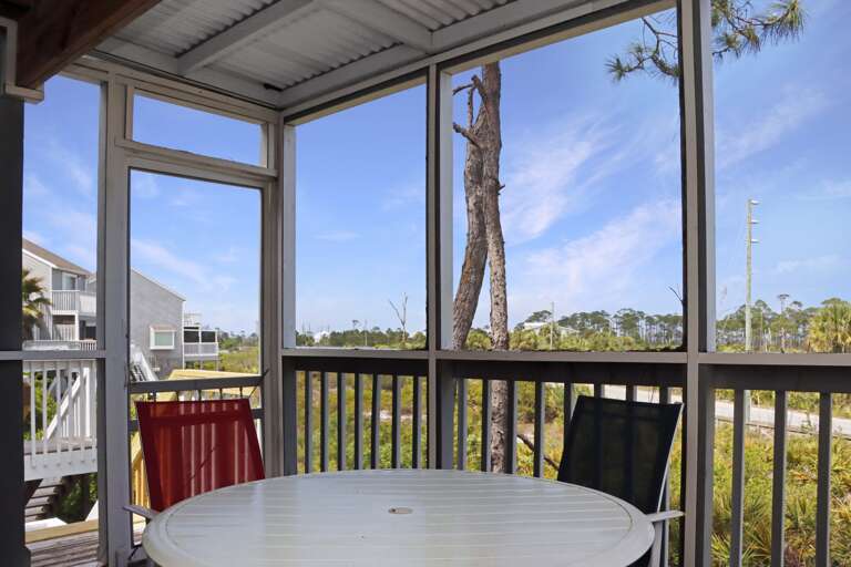 Screened Deck with Bay View
