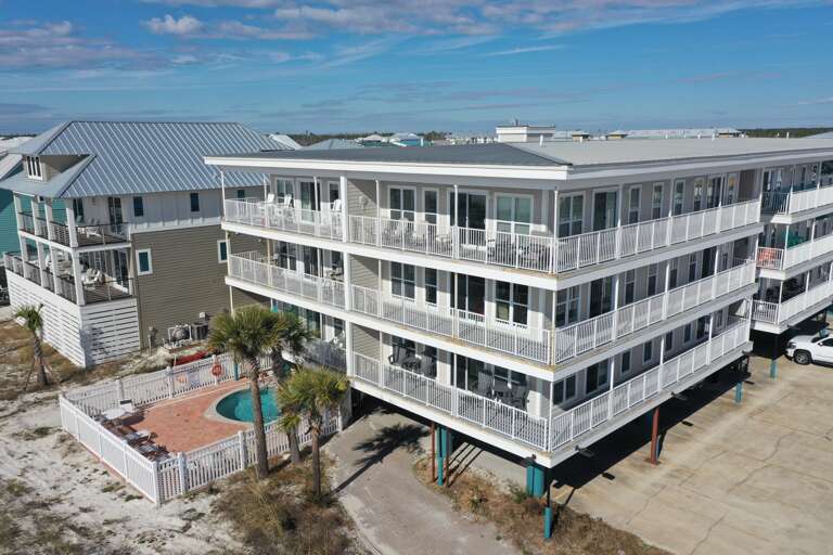 Gulf Side of Building with Pool